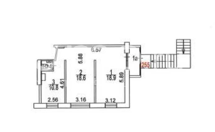 Планировка офиса 49.5 м², 1 этаж, Особняк «г Москва, Миклухо-Маклая ул., 39, кор. 1»